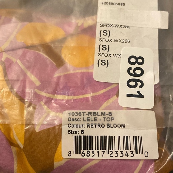 New! Free People x Stone Fox Swim Lele bikini top retro bloom 28961 - Picture 5 of 5